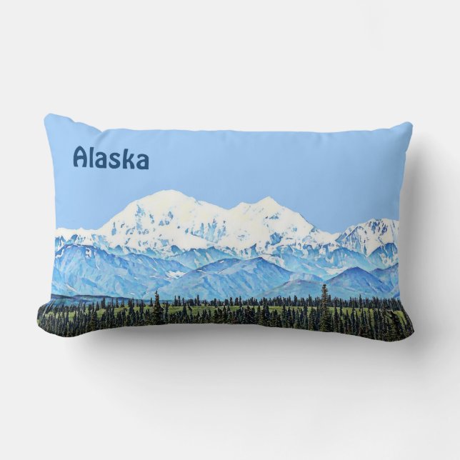 Coussin Rectangle Denali (Mt. McKinley) (Recto)
