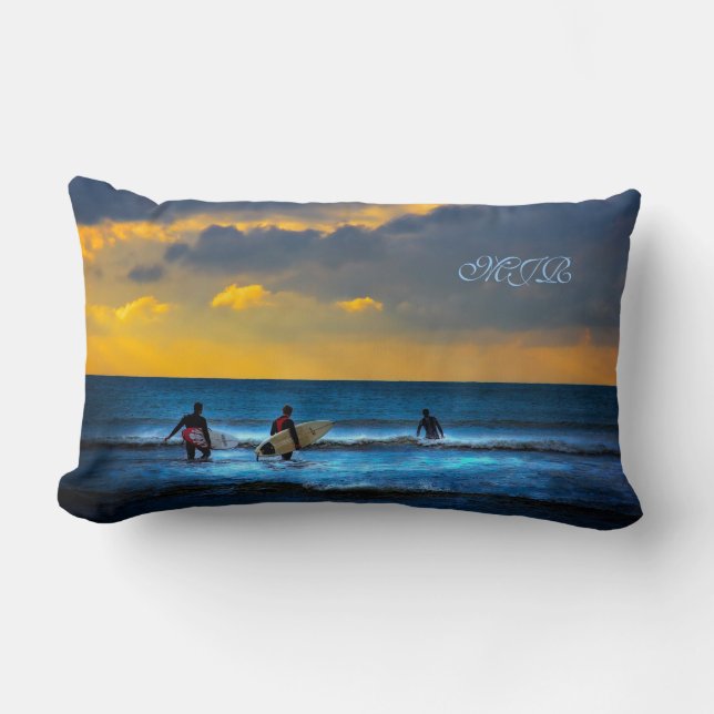 Coussin Rectangle Dernier Surf De La Journée (Recto)