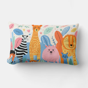 Coussin Rectangle Des bêtes imaginaires avec des gribouillis naturel