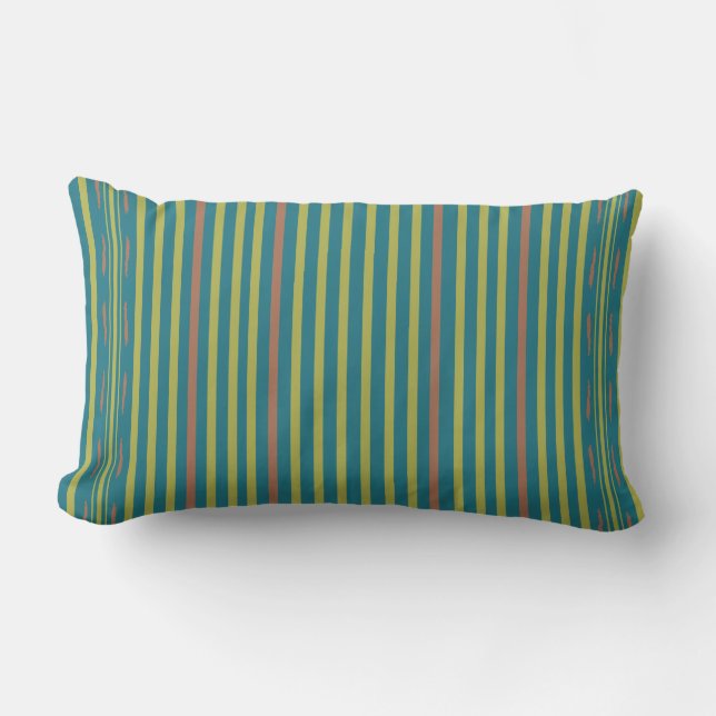 Coussin Rectangle Désert de mer et bandes d'argile   (Recto)