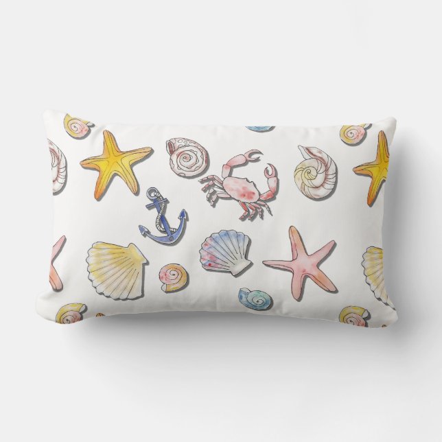 Coussin Rectangle Design de plage simple et agréable (Recto)