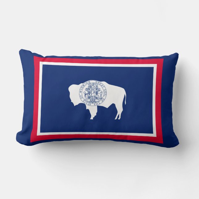 Coussin Rectangle Design du drapeau d'état du Wyoming (Recto)
