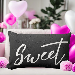 Coussin Rectangle Design élégant noir et blanc sucré