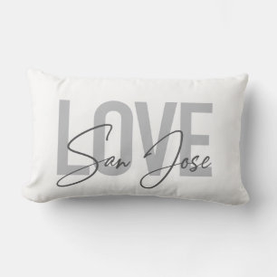 Coussin Rectangle Design moderne, simple, chic, cool Love San Jose