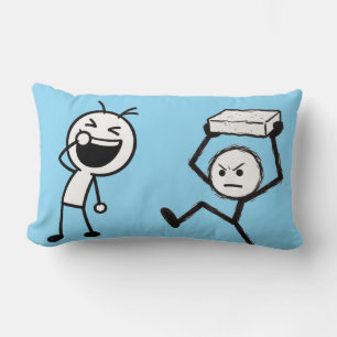 Coussin Rectangle Dessin animé drôle d'argument de bonhomme allumett