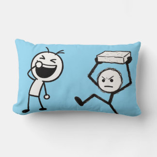 Coussin Rectangle Dessin animé drôle d'argument de bonhomme allumett