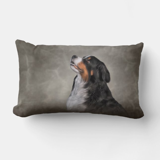 Coussin Rectangle Dessin Bernese Mountain Dog (Recto)