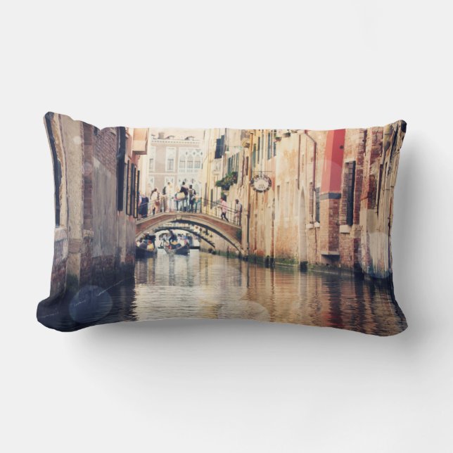 Coussin Rectangle Destinations | Venice Gondolas Photographie (Recto)