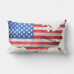 Coussin Rectangle Deux côtés Designs avec drapeau américain patrioti
