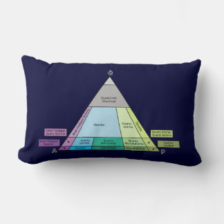 Coussin Rectangle Diagramme QAP Plutonique Rock du géologue