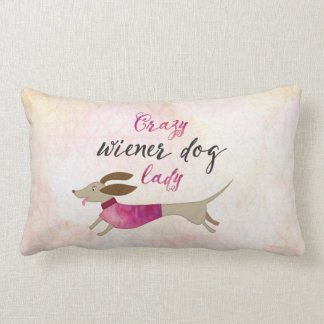 Coussin Rectangle Dingue Wiener Chien Lady