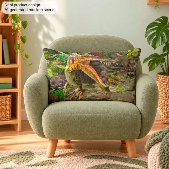 Coussin Rectangle Dinosaure Spinosaurus (Créateur téléchargé)
