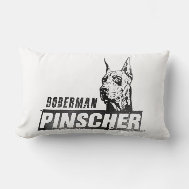 Coussin Rectangle Doberman Pinscher (Recto)