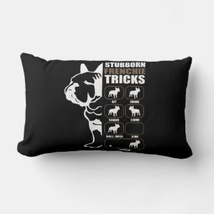Coussin Rectangle Don de chien Tricks français têtus