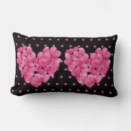 Coussin Rectangle Double Coeur, double face Pétale rose rose