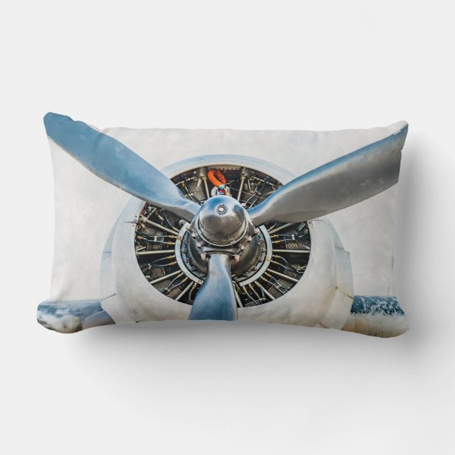 Coussin Rectangle Douglas DC-3 Aircraft. Hélice (Recto)