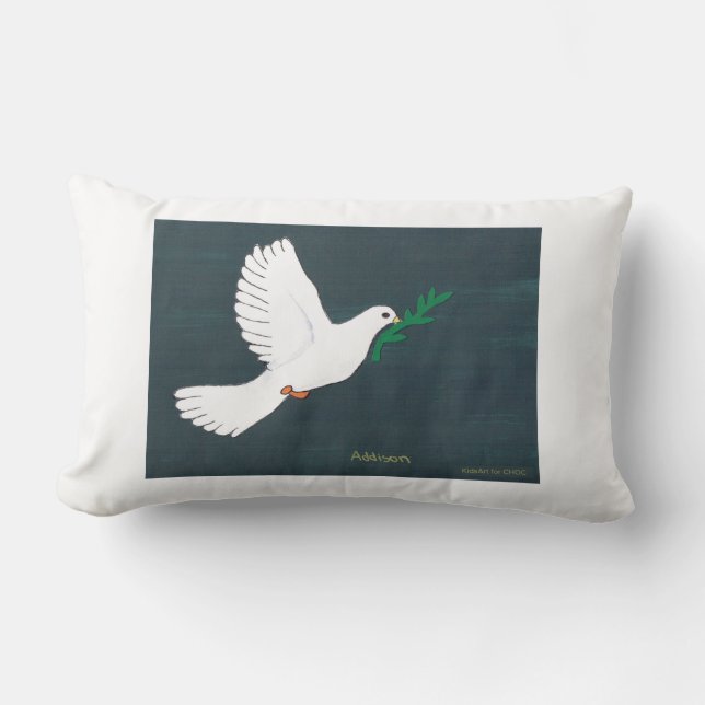 Coussin Rectangle Dove - Kids Art pour CHOC (Recto)