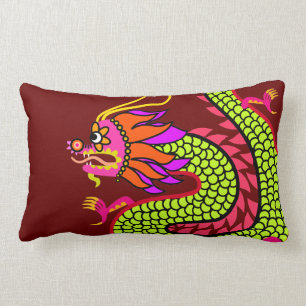 Coussin Rectangle Dragon chinois