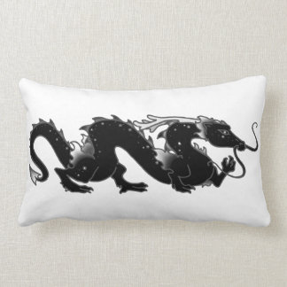 Coussin Rectangle Dragon de dragon noir et blanc