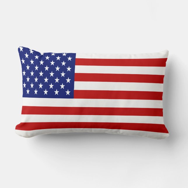 Coussin Rectangle Drapeau américain cool et patriotique (Recto)