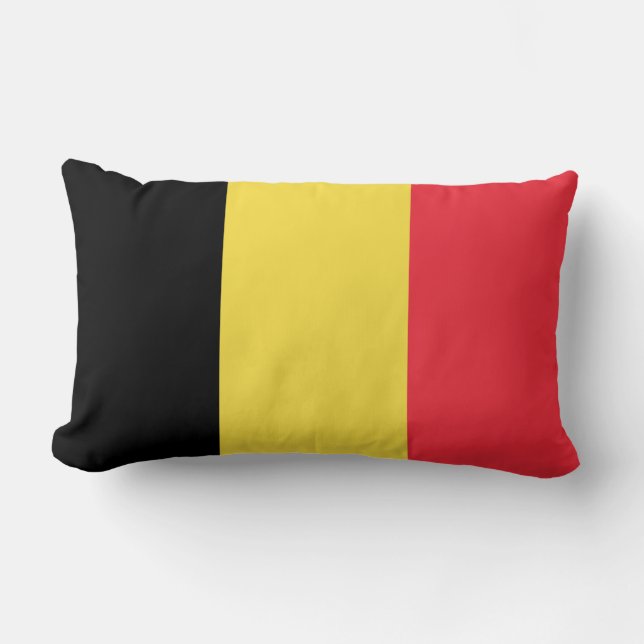 Coussin Rectangle Drapeau belge (Recto)
