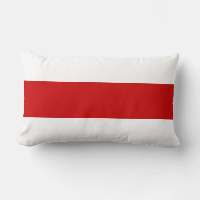 Coussin Rectangle Drapeau biélorusse (rouge et blanc) (Recto)