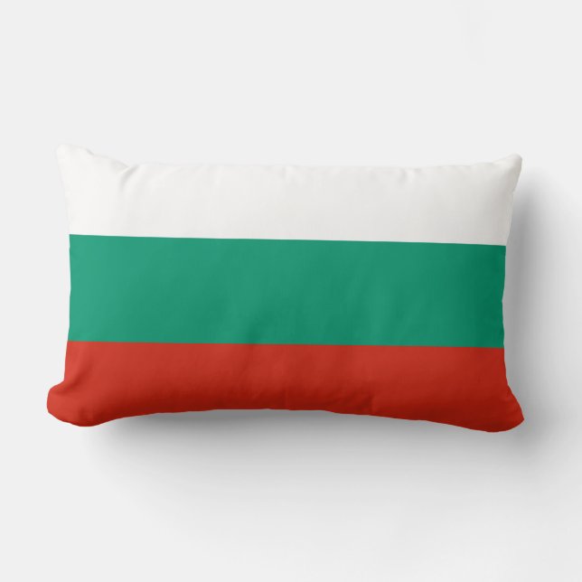 Coussin Rectangle Drapeau de Bulgarie (Recto)