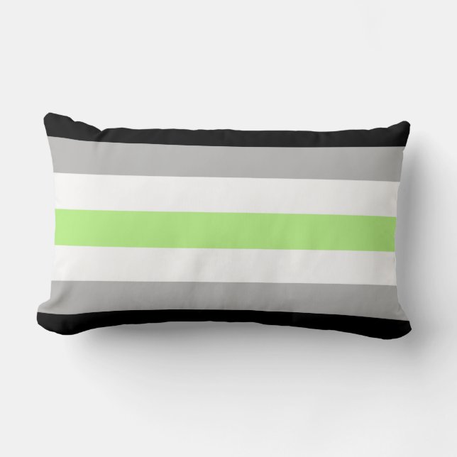 Coussin Rectangle Drapeau de fierté agender (Recto)