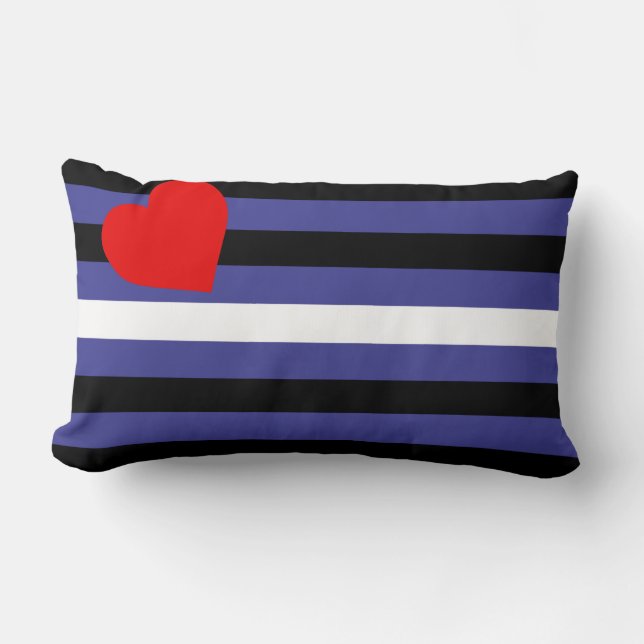 Coussin Rectangle Drapeau de fierté cuir (Recto)