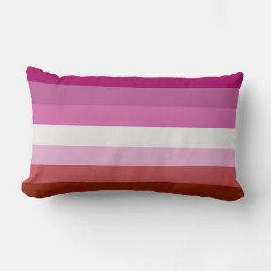Coussin Rectangle Drapeau de fierté lesbienne (Origine)