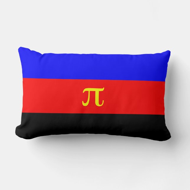 Coussin Rectangle Drapeau de fierté polyamoureuse (Recto)