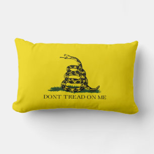 Coussin Rectangle Drapeau de Gadsden (Ne pas me rouler dessus) (Drap