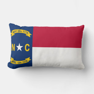 Coussin Rectangle Drapeau de la Caroline du Nord