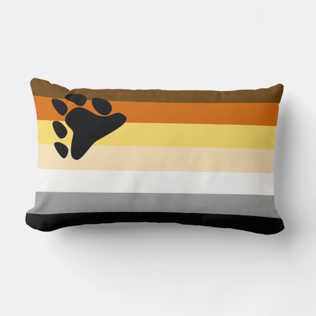 Coussin Rectangle Drapeau de la fierté des ours (Recto)