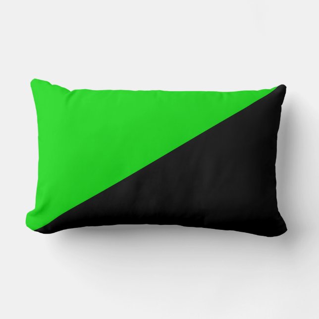 Coussin Rectangle Drapeau de l'anarchisme vert (Recto)