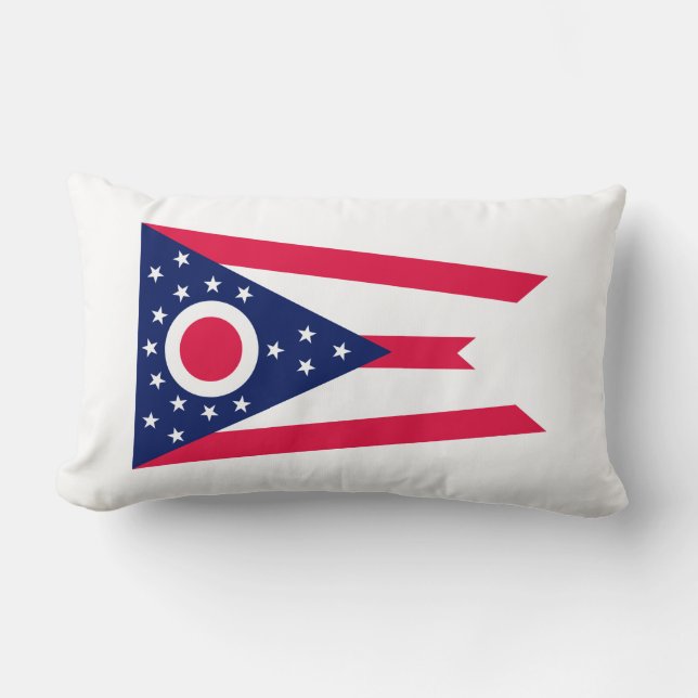 Coussin Rectangle Drapeau de l'Ohio (Recto)