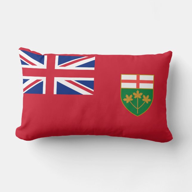 Coussin Rectangle Drapeau de l'Ontario Jeu d'oreiller (Recto)