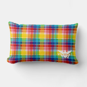 Coussin Rectangle Drapeau des îles Vierges américaines, Madras