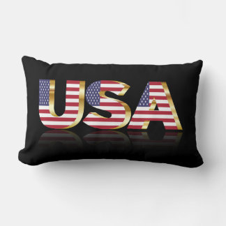 Coussin Rectangle Drapeau des textes des Etats-Unis