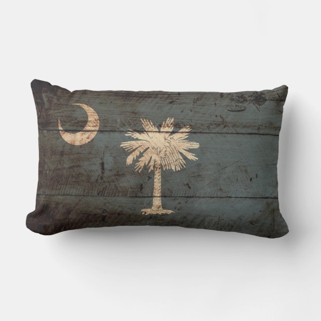 Coussin Rectangle Drapeau d'état de la Caroline du Sud sur le vieux (Recto)