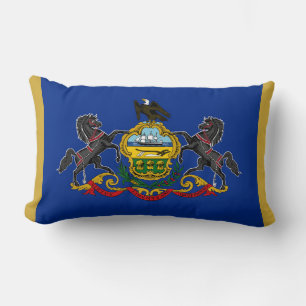Coussin Rectangle Drapeau d'État de Pennsylvanie Imprimer Patriotiqu