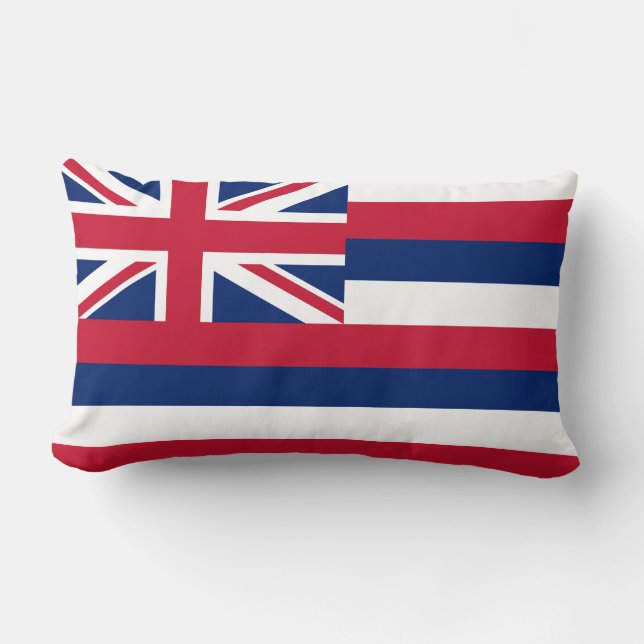 Coussin Rectangle Drapeau d'Hawaï (État des États-Unis) (Recto)