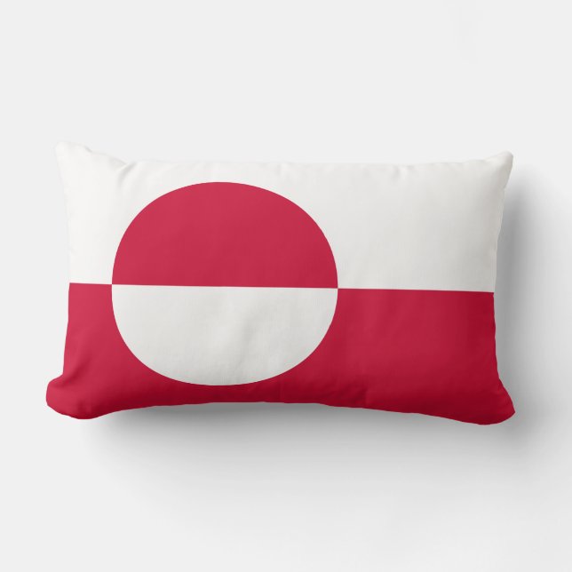 Coussin Rectangle Drapeau du Groenland (Recto)
