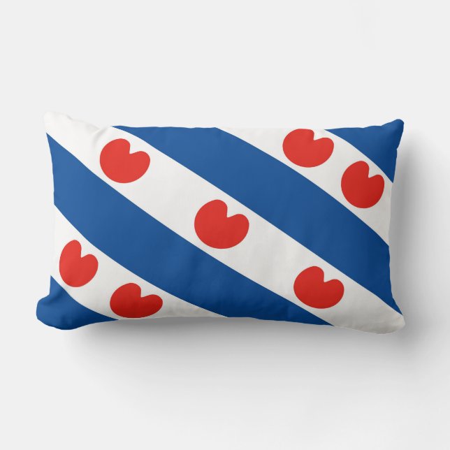 Coussin Rectangle Drapeau frison Pays-Bas (Recto)
