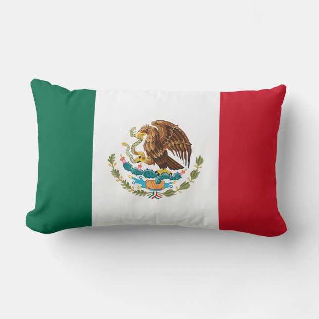 Coussin Rectangle Drapeau Mexicain - Drapeau du Mexique (Recto)