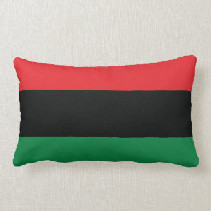 Coussin Rectangle Drapeau rouge, noir et vert