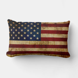 Coussin Rectangle Drapeau USA / Grunged