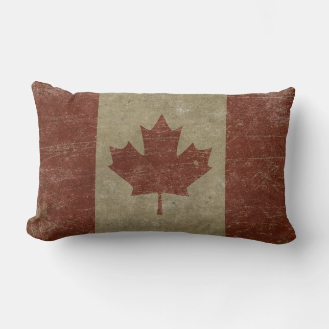 Coussin Rectangle Drapeau vintage du Canada (Recto)