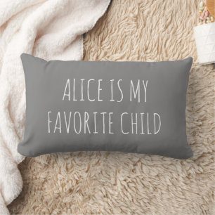 Coussin Rectangle Drôle Cadeaux Pour Maman/Papa Favori Enfant Person