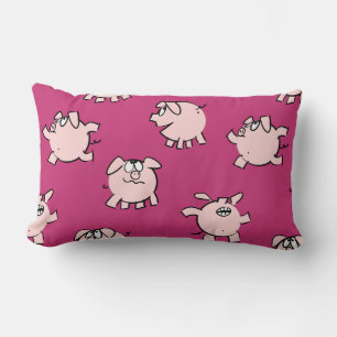 Coussin Rectangle Drôle Cartoon Motif Pig Année Choisir Couleur Lumb